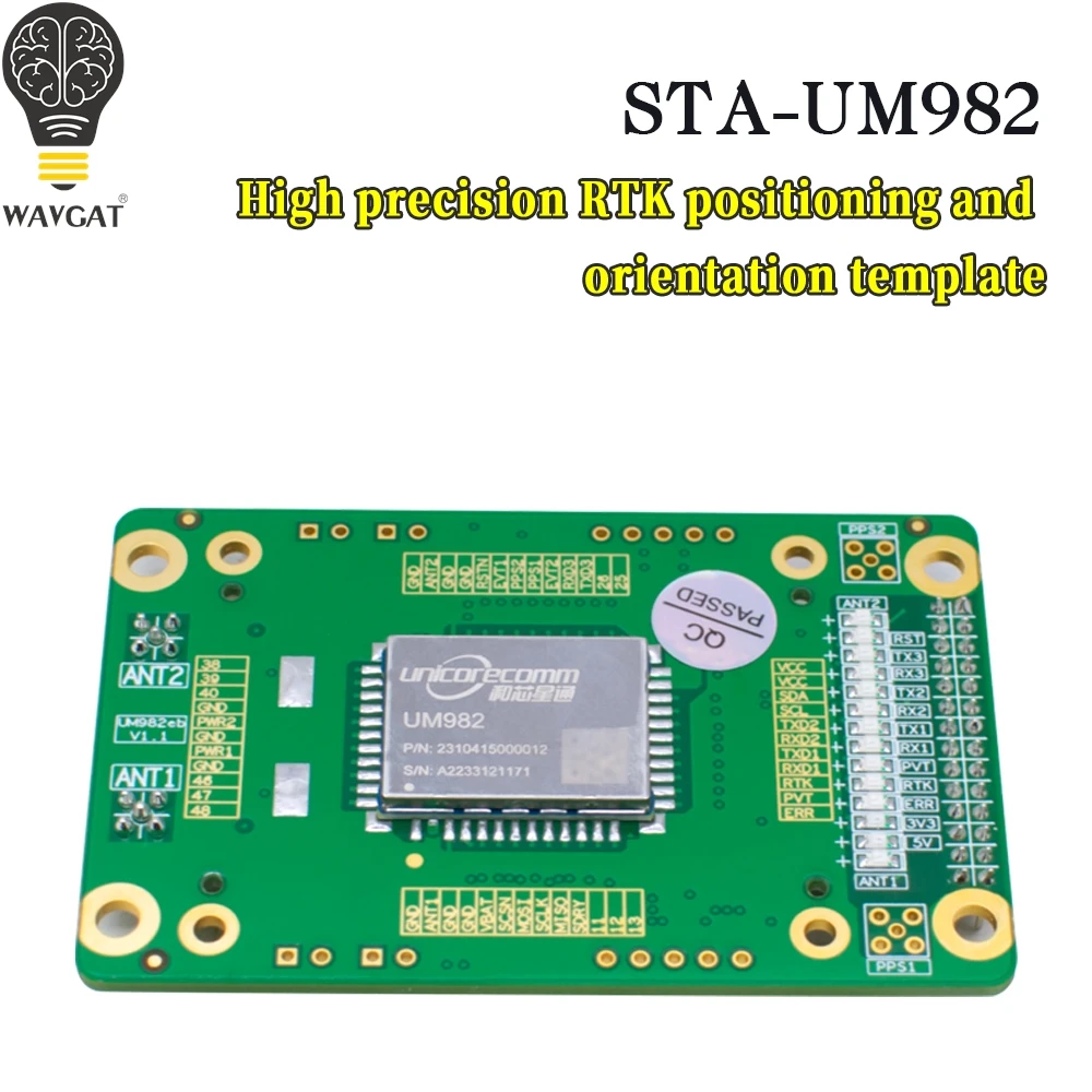 Tablero receptor de antena UM982 EVB RTK, posicionamiento de alta precisión, GNSS, GPS, BD, Galileo, Glonass