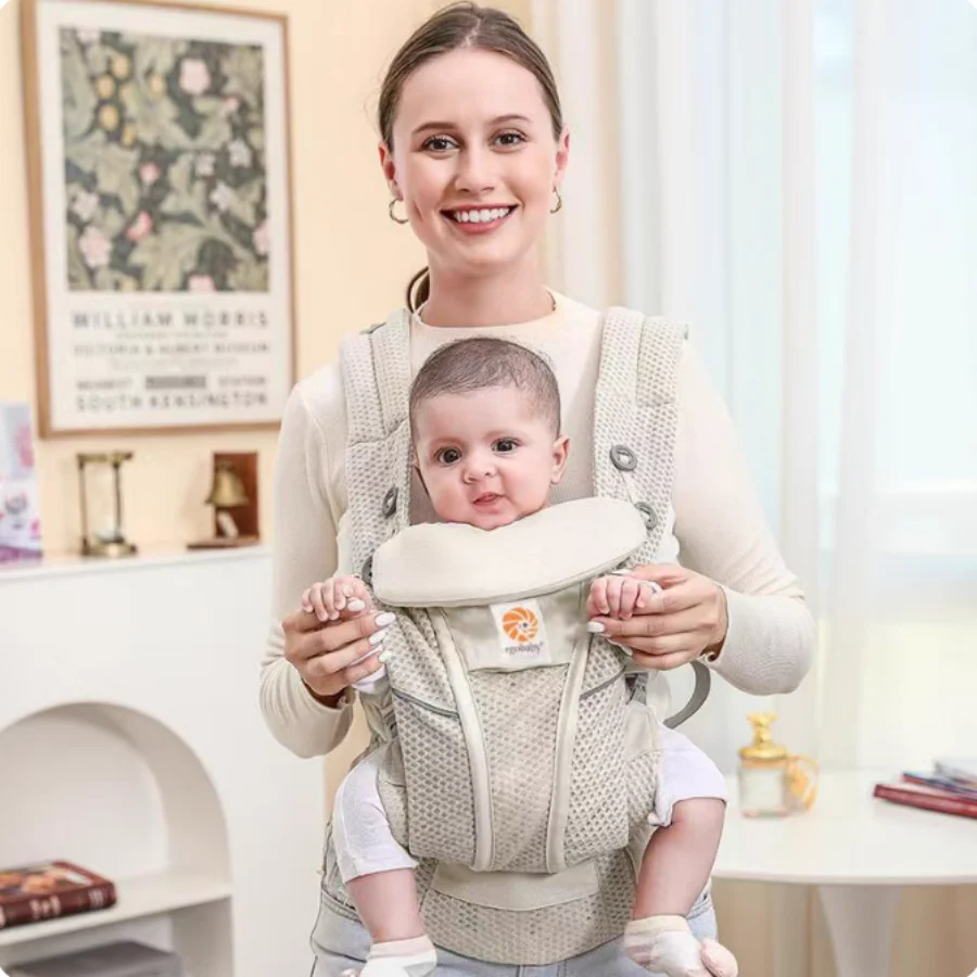 Portabebés de algodón, mochilas ergonómicas, soporte para hombro, cinturón, eslinga para niños pequeños, sujeción al aire libre, parte delantera y trasera Universal