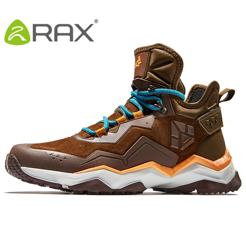RAX-zapatos de senderismo impermeables para hombre y mujer, zapatillas de deporte de cuero para exteriores, botas de Trekking, senderismo, Camping, escalada, caza