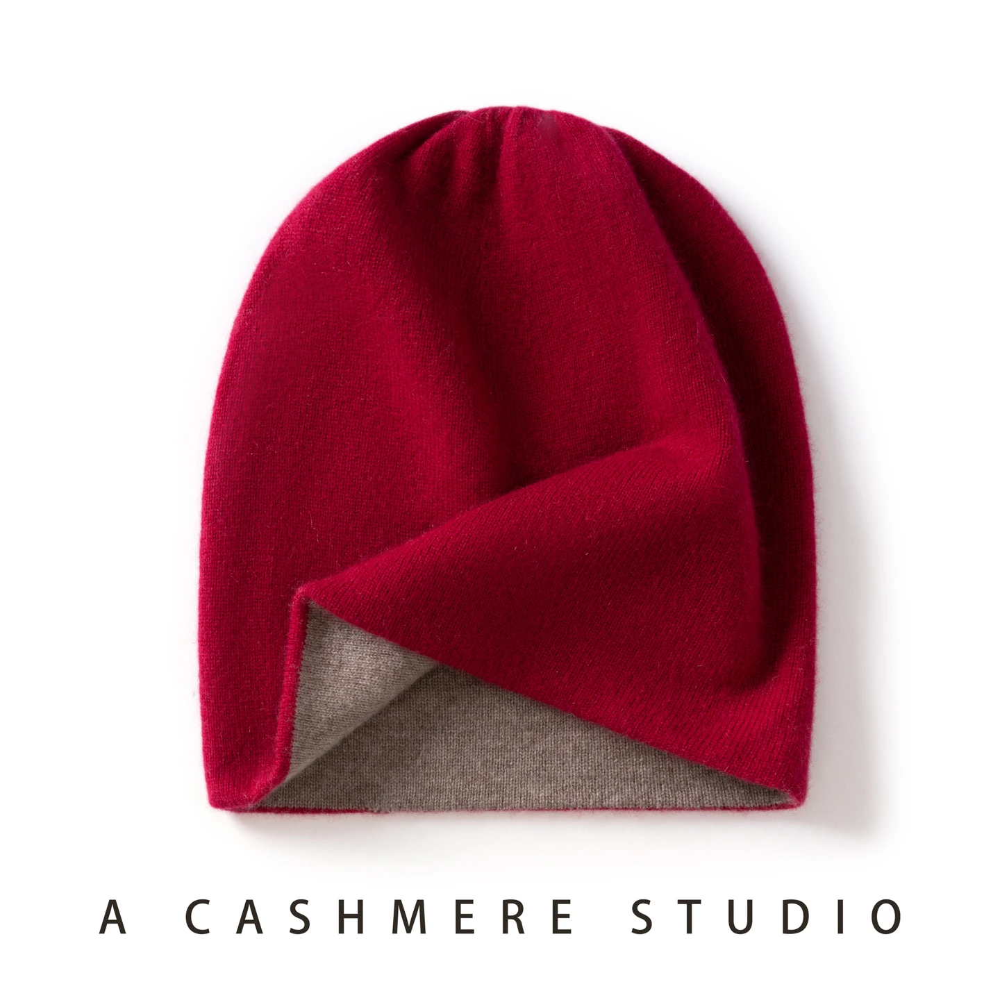 Gorro de cachemira pura de alta calidad para hombres y mujeres, gorros de invierno de doble capa gruesos de punto, gorros para mujer, sombreros para exteriores