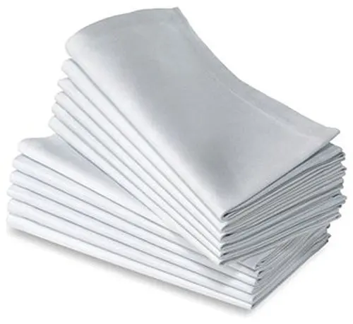 12 Uds. 100% algodón RESTAURANT DINNER ropa de lino blanco 50x50cm pezones de humeante PREMIUM