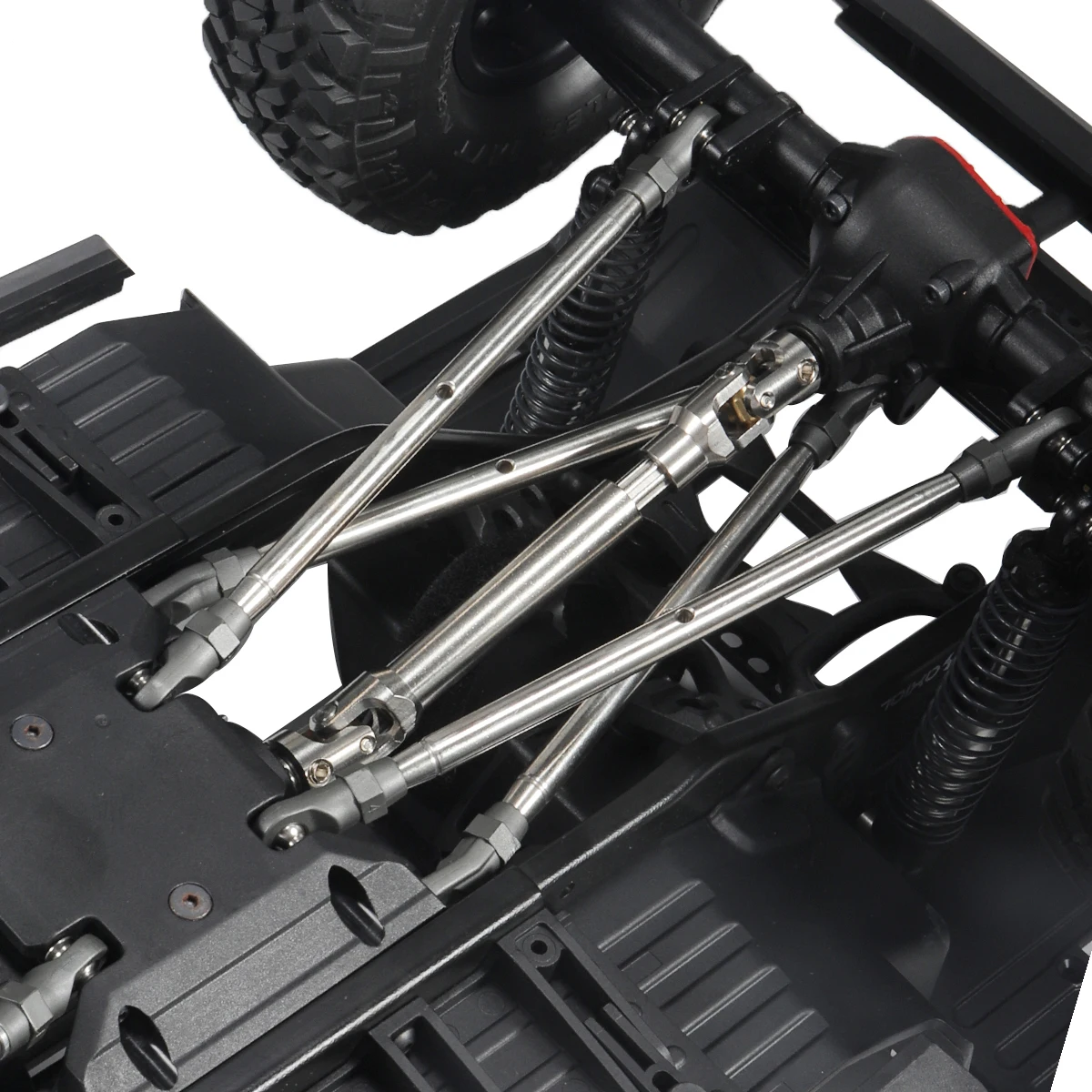 Eje de transmisión de acero inoxidable, eje de transmisión de junta Universal de 5mm para 1/10 RC Rigs Crawler SCX10 Pro TRX4 High Trail TF2 VS4-10 CC02