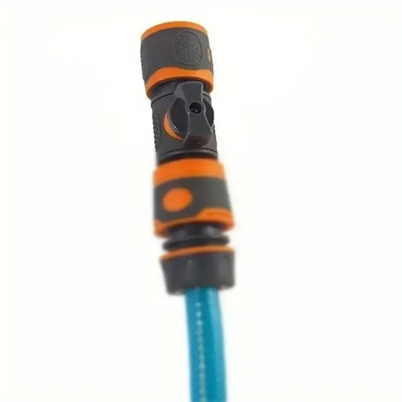 Adaptador de manguera de jardín de conexión rápida con válvula de cierre, apto para mangueras de 1/2", 3/8", 1/4", y 3/4", ideal para césped, jardines, lavado de autos