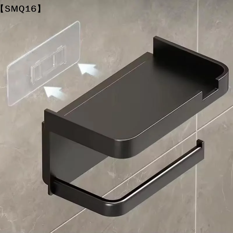 Soporte para papel higiénico, estante de almacenamiento de plástico, soporte para toallas de cocina, botellas de condimentos, almacenamiento de rollos de papel para pared del baño【SMQ】