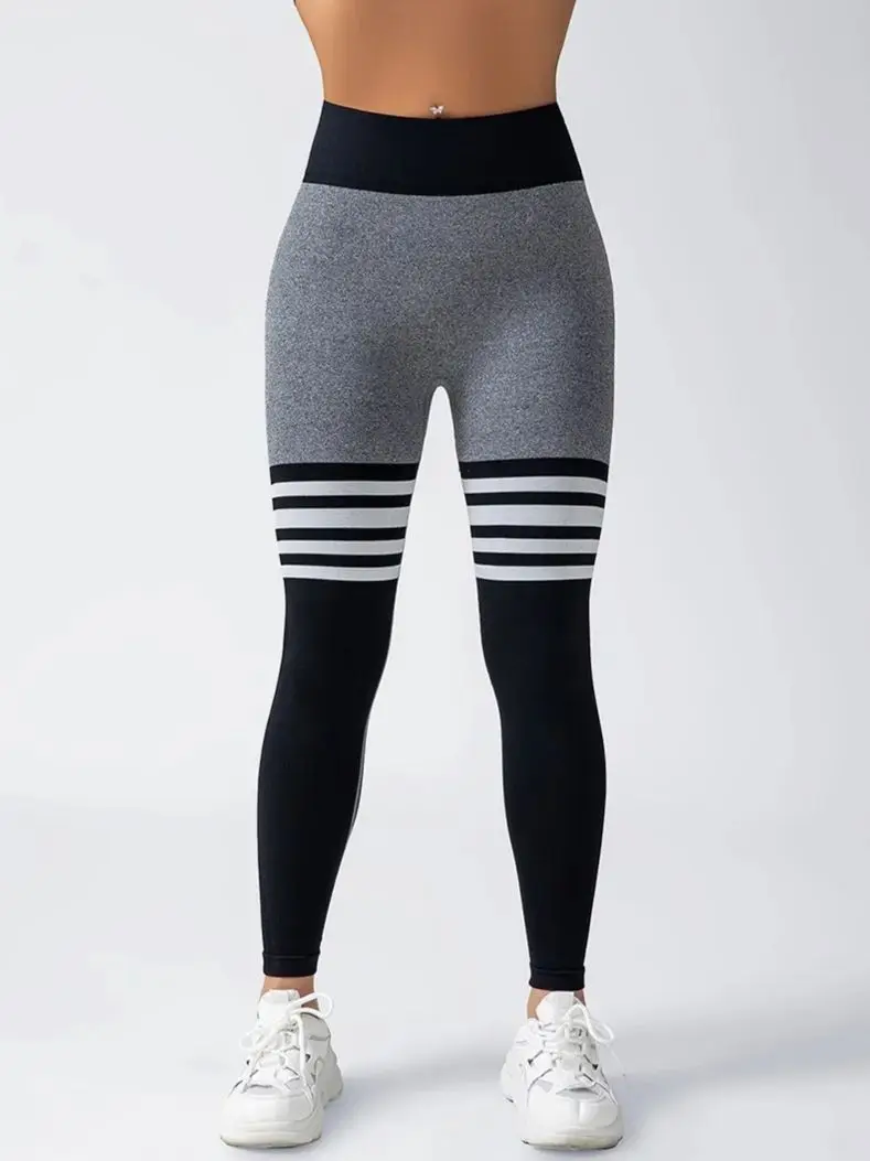 Pantalones de Yoga con línea en V para gimnasio para mujer, mallas deportivas para levantamiento de glúteos, entrenamiento atlético, mallas deportivas para exteriores