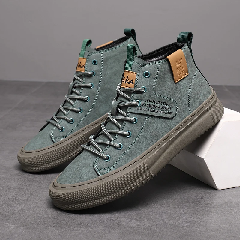 Zapatos Casuales de Negocios para Hombre, Zapatos con Suela Gruesa que Aumentan la Estatura, Zapatos Ligeros de Media Caña de Color Sólido, Modernos, Cómodos, Uniformes, Formales, de Caña Alta