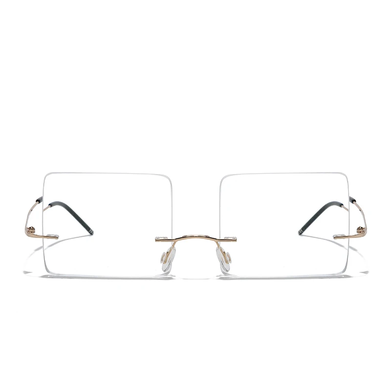Gafas especiales para jugar al billar, gafas sin marco de alta definición para hombres, gafas graduadas de titanio puro ultraligeras
