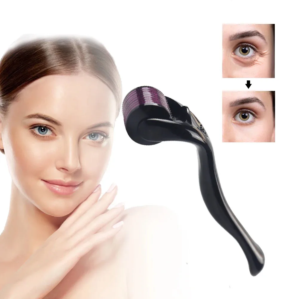 Derma Roller de Titanio de 540 Pines, Microneedling, Dermaroller para el Cuidado del Cabello, Barba y Piel, Microagujas, Herramienta de Belleza Facial, 0.25mm