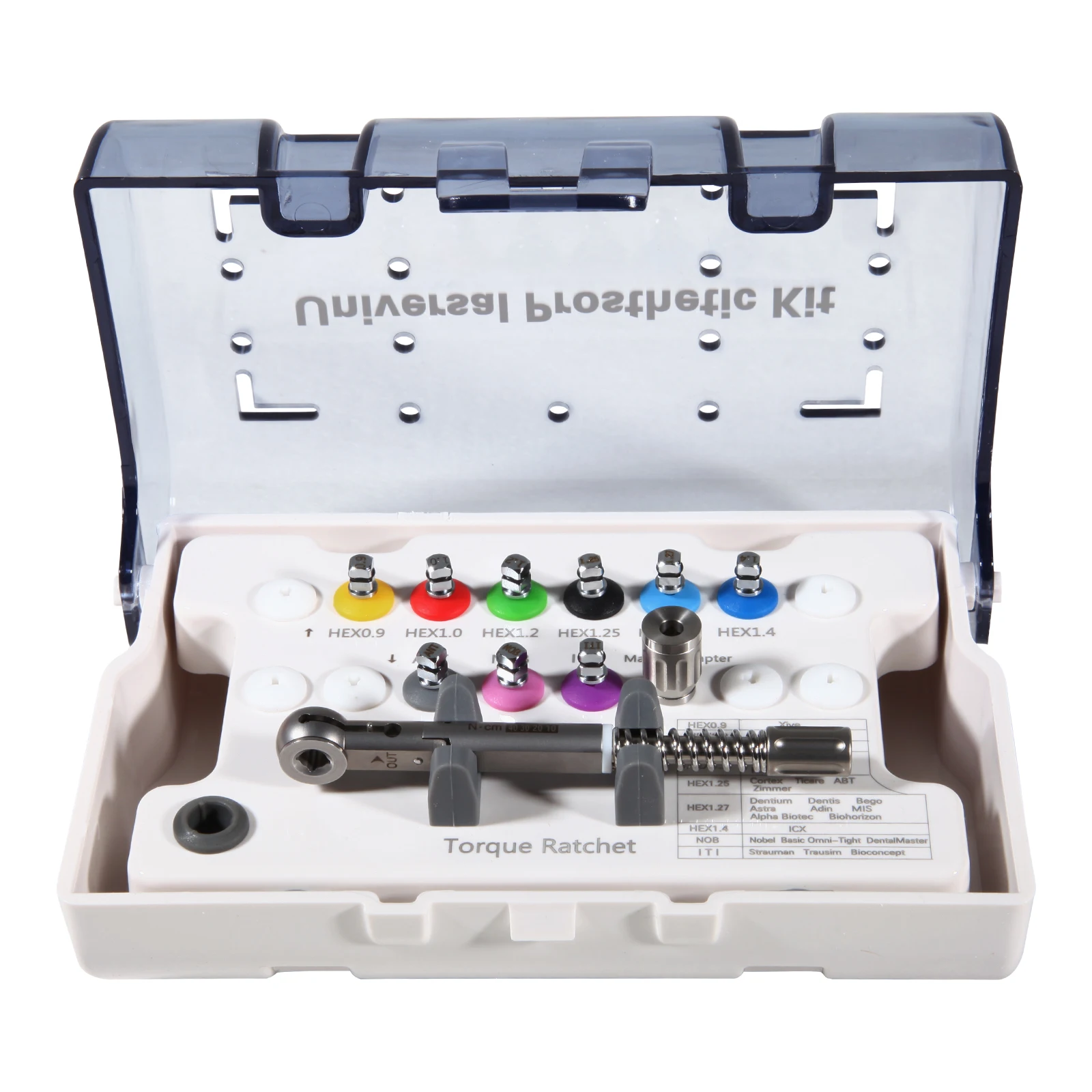 Kit Protésico Universal para Implantes Dentales, Llave de Torque, Destornilladores, Herramientas para Extracción de Implantes Dentales