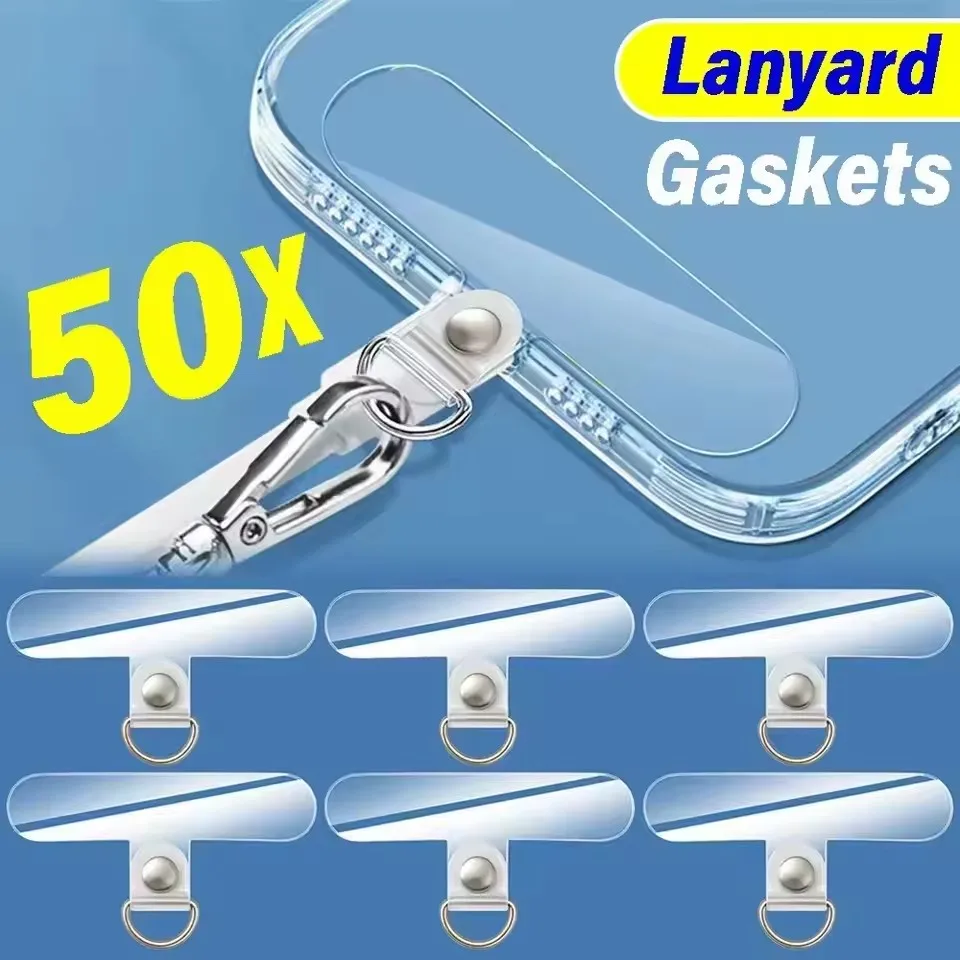 Correa de Muñeca Universal Transparente y Desmontable para Teléfono, con Clips, Parches y Sujetadores para Samsung, iPhone y Huawei