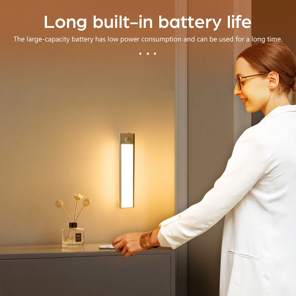 Luz LED Ultrafina para Gabinete con Sensor de Movimiento PIR/Control por Gestos, Lámpara de Cocina Recargable de Aluminio, Iluminación Nocturna Portátil