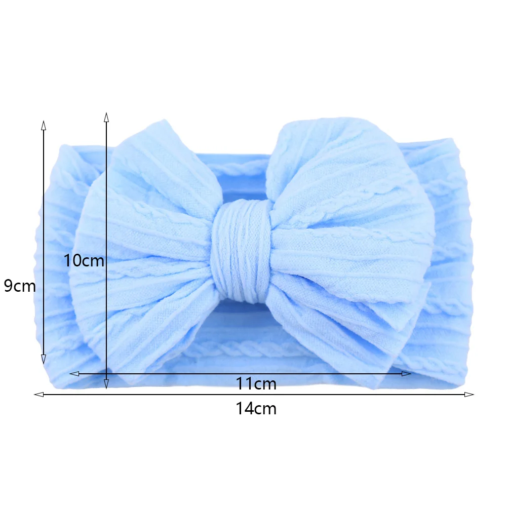 20 unids/lote, lazo de Cable sólido, turbante para bebé, diadema para niños, capas de nailon, diademas elásticas, accesorios de bandas para el cabello para recién nacido, niño y niña