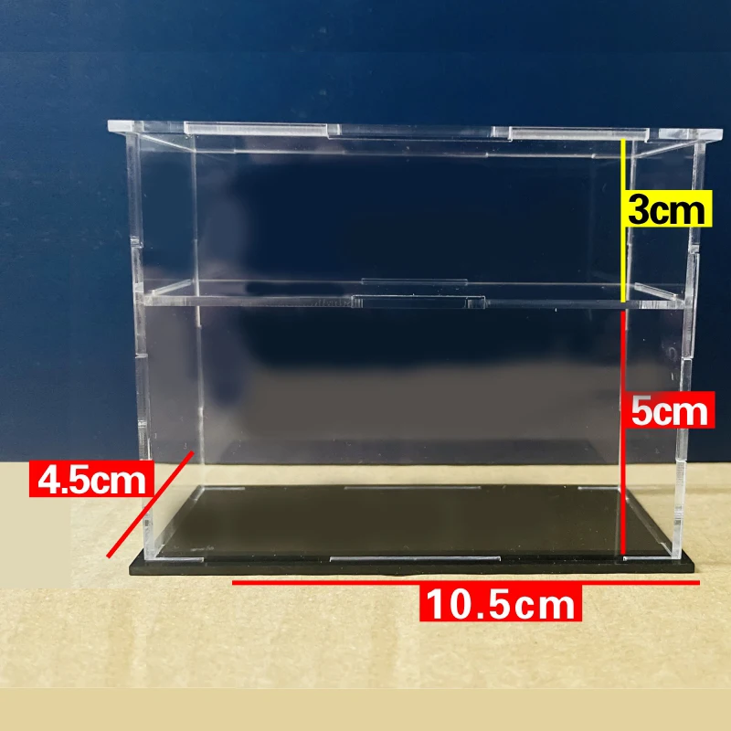 Vitrina de acrílico para coches a escala 1/64, apta para modelos MiniGT y Tomica, requiere ensamblaje, caja expositora para vehículos de juguete.