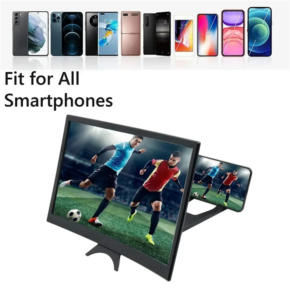 Lupa de pantalla de teléfono Curved3D HD de 12 pulgadas, soporte para amplificador de vídeo de película, teléfono móvil, artefacto Universal de Drama de TV