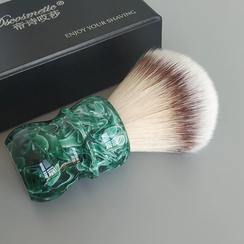 Brocha de Afeitar Dscosmetic de Pelo Sintético Jade T4 de 30 mm para Hombre