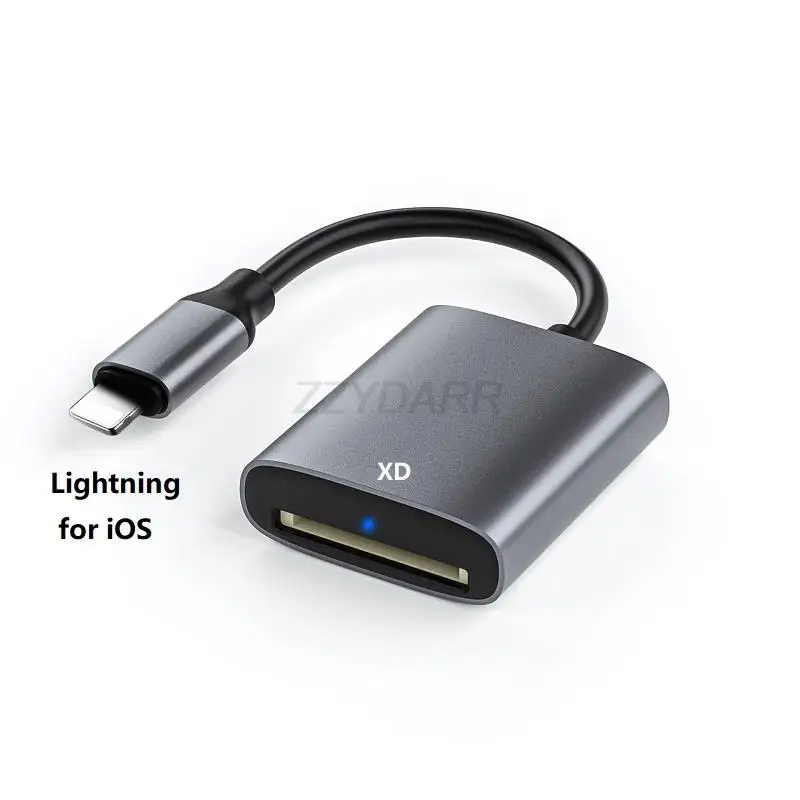 Lector de tarjetas con imágenes XD Lector de tarjetas USB C a XD para iPhone Adaptador de tarjetas XD Compatible con iPhone 15/MacBook Pro/Air 2023