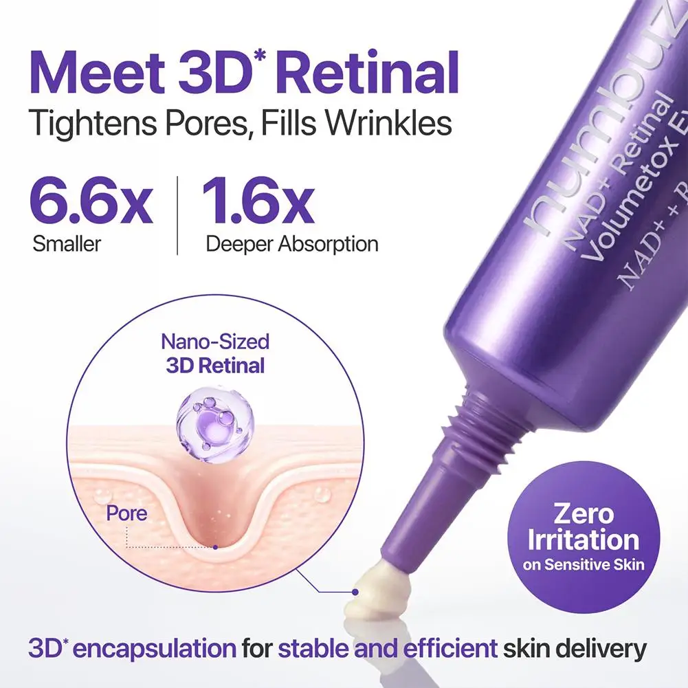 Numbuzin No.9 NAD+ Retinal Volumetox Crema para Ojos 20ml - Cuidado Antiarrugas, Ojeras, Hinchazón y Atenúa Líneas Finas, Cuidado de la Piel de los Ojos
