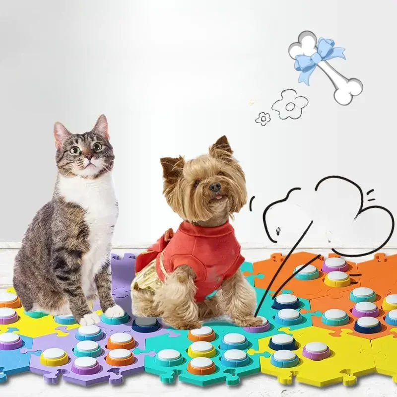 Botón de conversación para perros, botones de comunicación para mascotas, grabadora de voz para gatos, entrenamiento, clics de voz con timbre