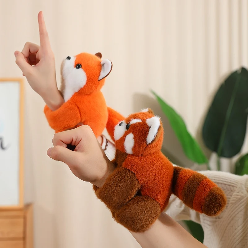 Animales de peluche creativos mapache zorro Husky gato mono Papa círculo juguete envuelto alrededor del brazo muñeca juguetes para niños regalo de cumpleaños