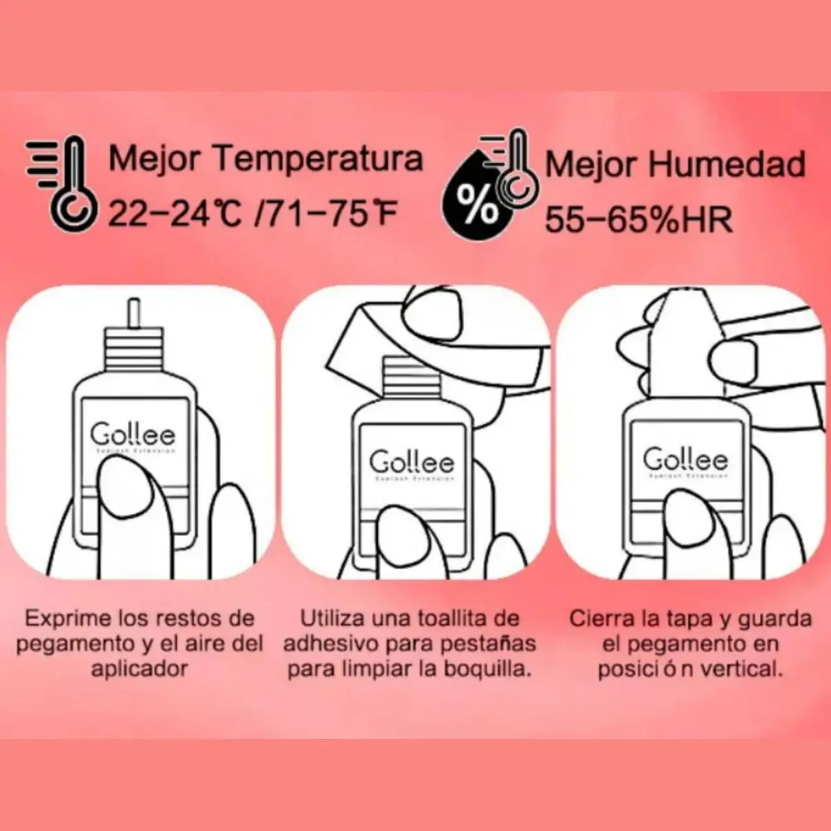 Gollee-pegamento para extensión de pestañas, herramientas de maquillaje, pegamento para pestañas de 5ml, venta al por mayor, resistente al agua, 1s, extensión de pestañas de secado rápido