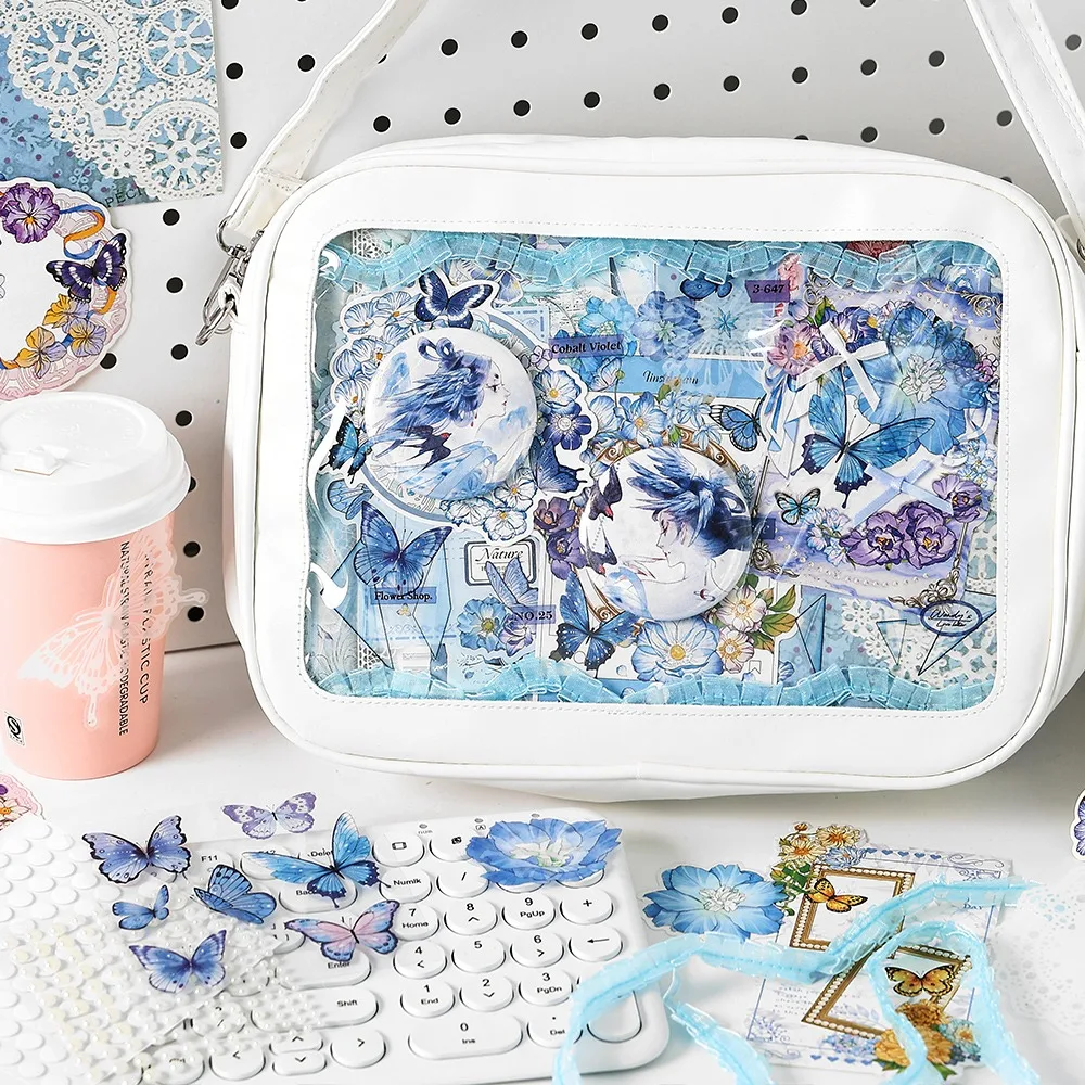 Pegatinas de papel DIY Itabag, Material de inserción, cinta de encaje Retro, decoración Itabag, Material creativo, colorido