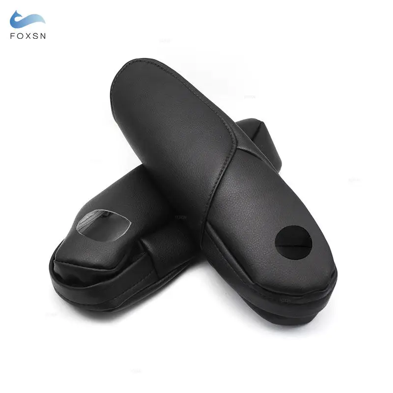 Funda de reposabrazos para asiento de coche, cubierta de cuero de microfibra negra para Honda CRV 2007 2008 2009, reposabrazos lateral derecho e izquierdo, embellecedor de manija