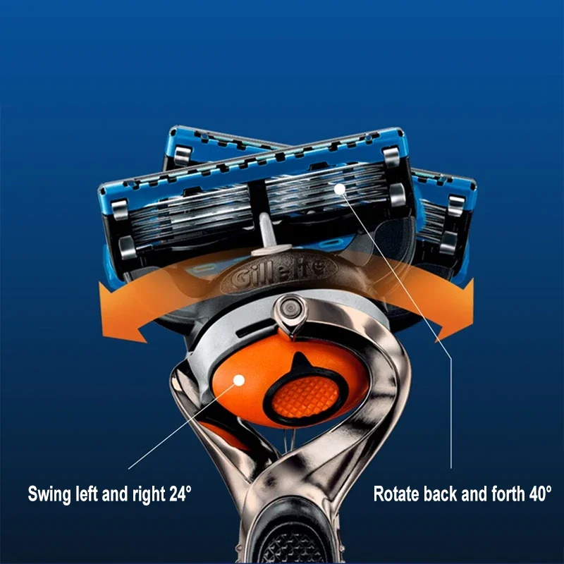 Afeitadora Gillette Fusion 5 Proglide, maquinilla de afeitar de seguridad Manual, mango FlexBall, recambios de cuchillas de 5 capas para afeitado de barba y cara de hombre