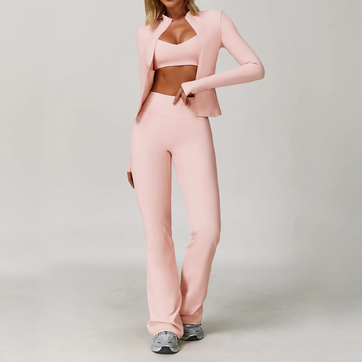Conjunto de ropa deportiva sin costuras para mujer, ropa deportiva para gimnasio, trajes de Yoga, conjunto de Fitness, trajes deportivos, sujetador deportivo, Leggings de gimnasio, 2/3 Uds.