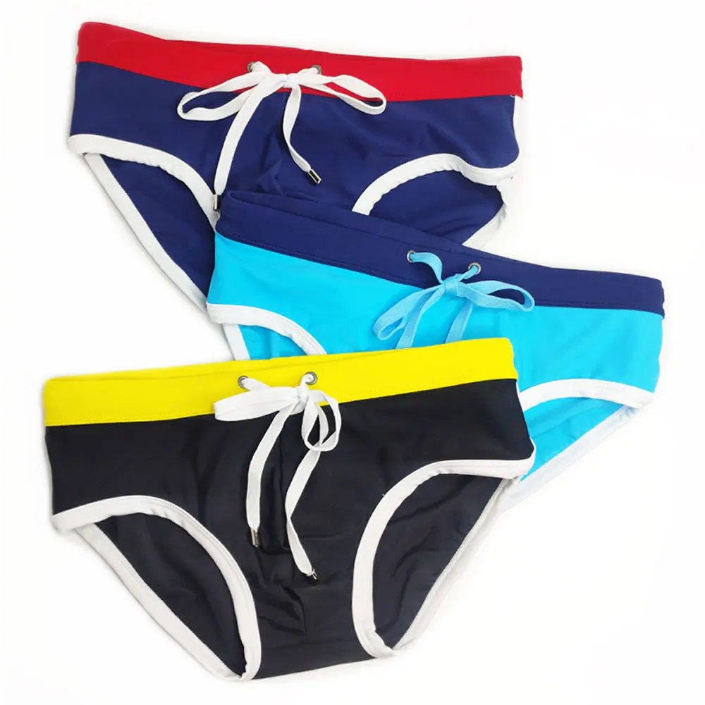 Calzoncillos de baño para hombre, bañador Sexy triangular corto de verano para deportes acuáticos, pantalones de playa, traje de baño, traje de baño Sexy para hombre, traje de baño para surfear