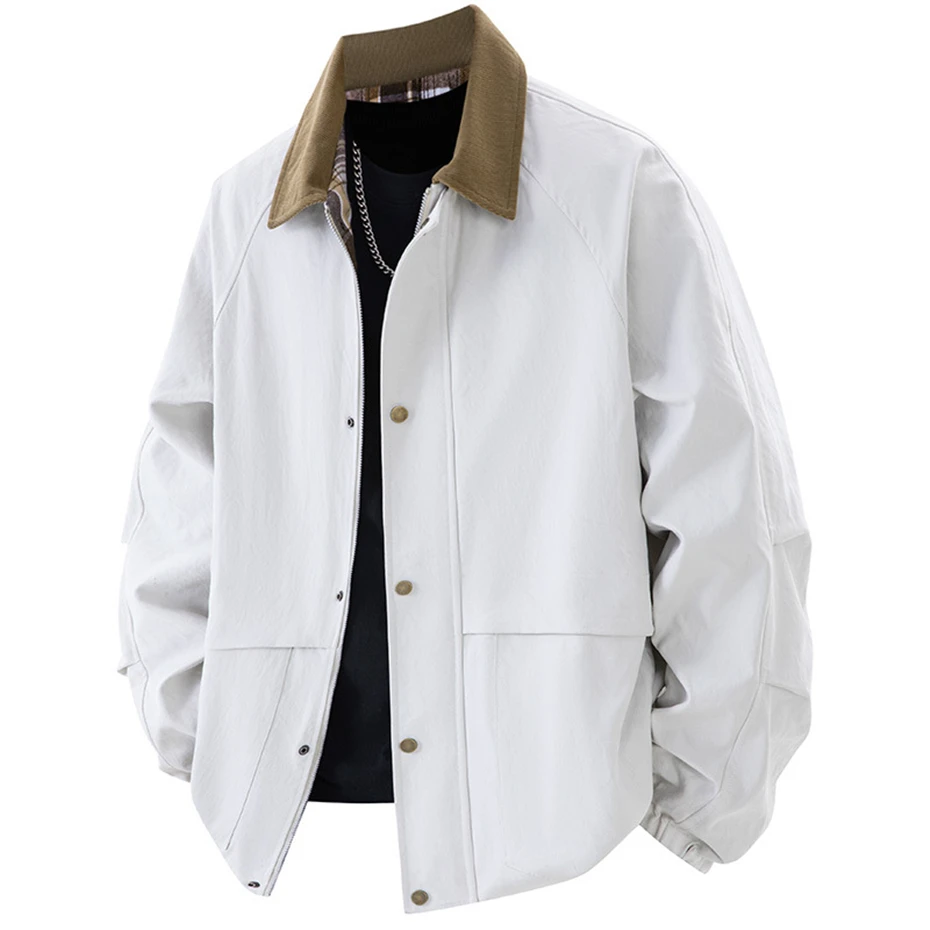 Chaqueta de talla grande 9XL 8XL, abrigo para hombre, chaqueta con cuello vuelto para primavera y otoño, abrigo informal de moda para hombre de talla grande 9XL