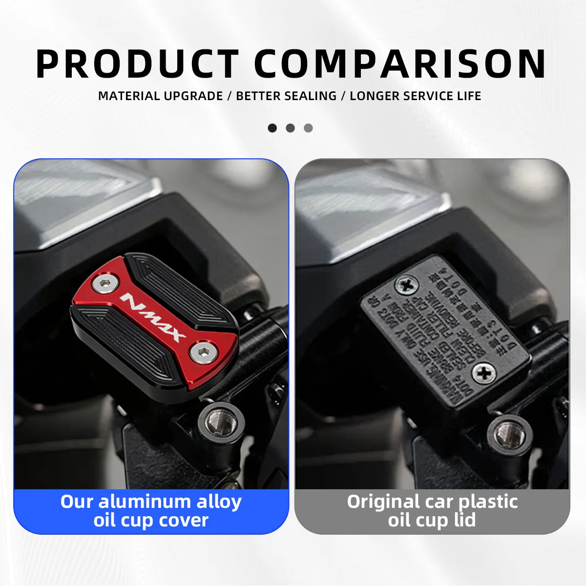 1X Tapa Protectora para Depósito de Líquido de Frenos Delantero de Motocicleta para YAMAHA NMAX125 NMAX155 NMAX N-max 125 155 NMAX 2015-2023