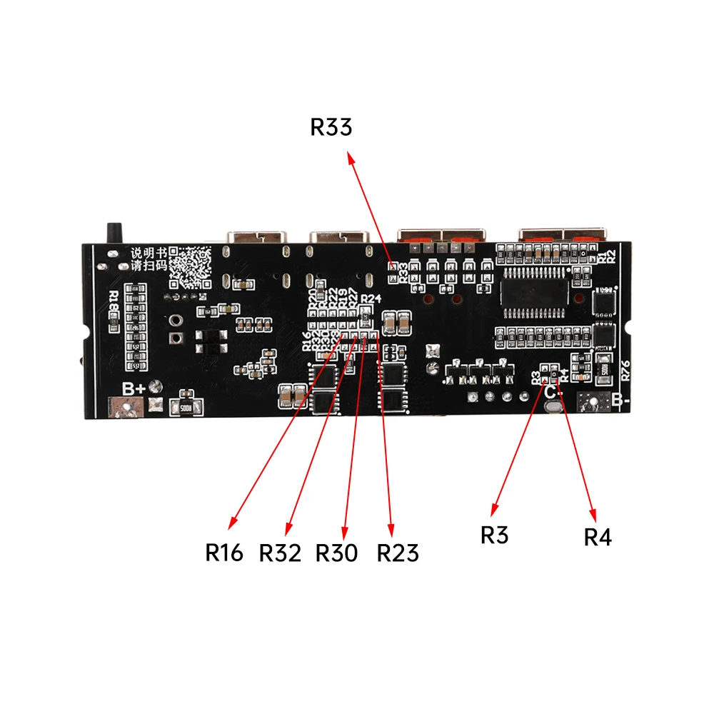 Placa base para banco de energía DIY de 65W 100W con carga rápida bidireccional Dual Type-C PD3.1 PPS SCP VOOC MPPT y placa de carga solar 3S 4S 5S