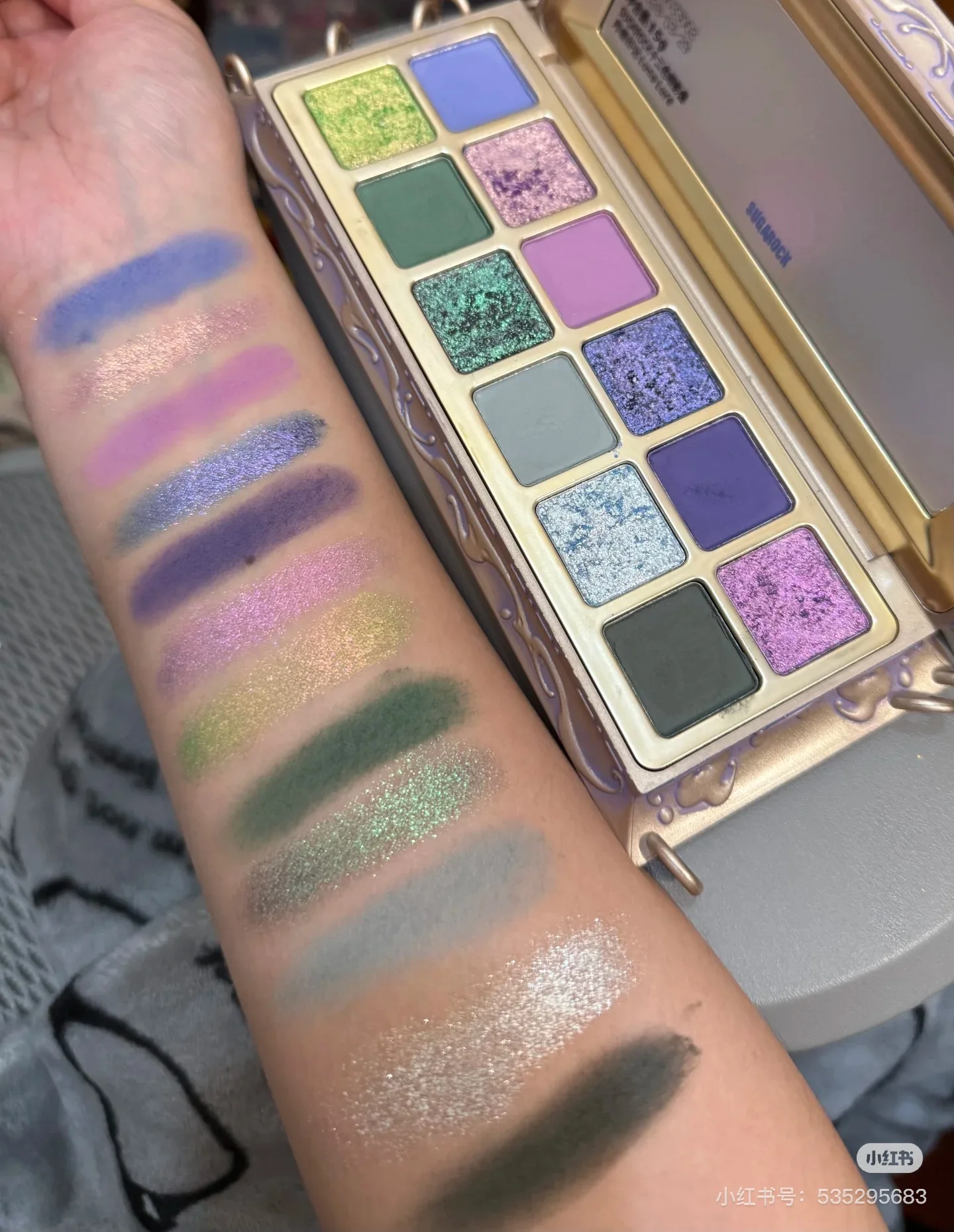 Sugarock 12 colores paleta de sombra de ojos brillo camaleón mate sombra de ojos maquillaje