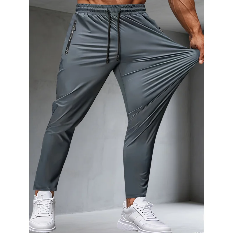 Pantalones deportivos para hombre, bolsillos con cremallera, pantalones deportivos elásticos para correr, uso diario, pantalones casuales, Jogger, fútbol, pesca, regalo, gimnasio