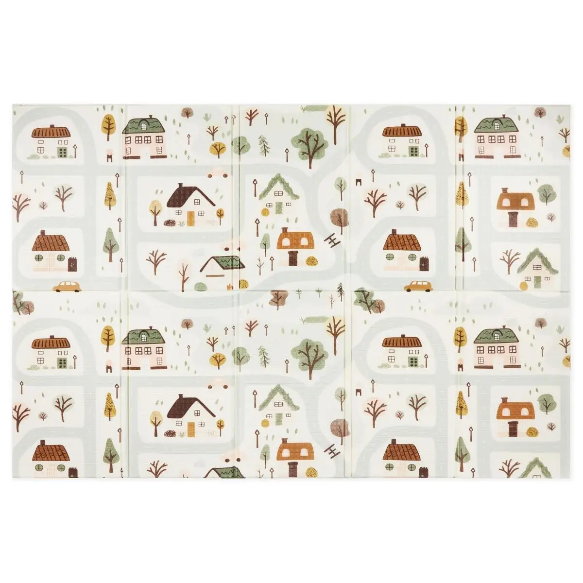 Mamabrum, alfombra plegable para bebés, con diseño urbano, doble cara, para uso educativo, antideslizante y con aislamiento térmico, para niños a partir de 0 meses.