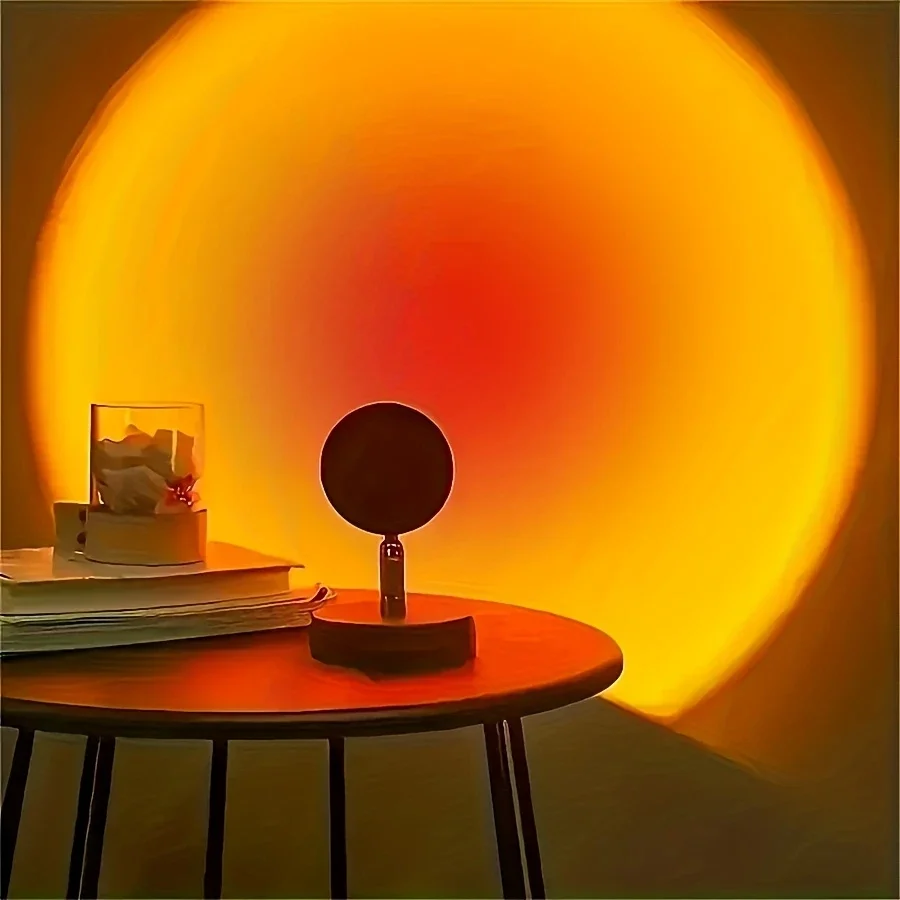 Lámpara de Atmósfera de Atardecer, Luz Nocturna, Lámpara de Noche, Lámpara de Atardecer para Fotografía, Lámpara de Atardecer para Dormitorio, Lámpara de Proyección de Atardecer