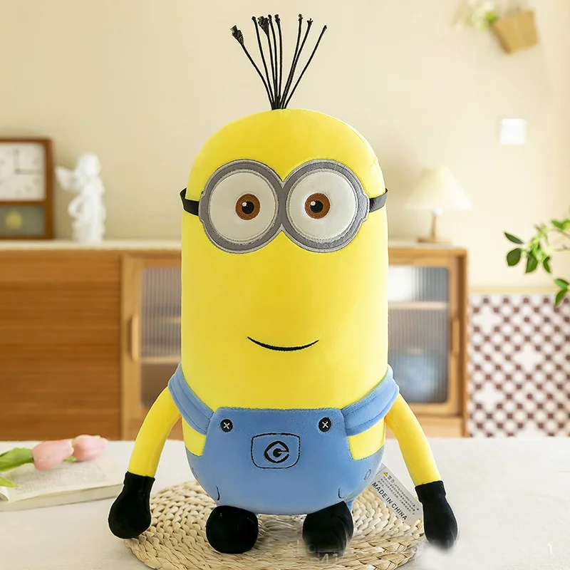 Lindo Minions película periferia amarillo peluche Bob Stewart juguete de peluche Jeans muñeco de peluche almohada decoración niños regalo de cumpleaños