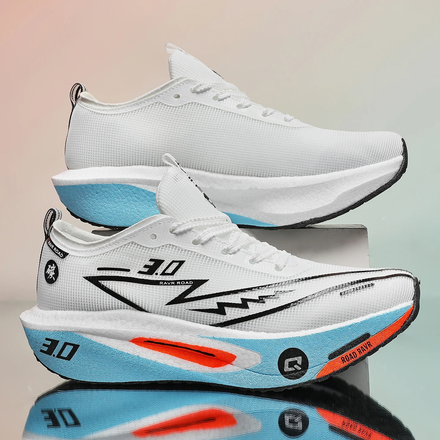 Zapatillas para correr para hombre, zapatillas deportivas para maratón con placa de carbono, transpirables, ligeras, antideslizantes, cómodas, atléticas, para mujer