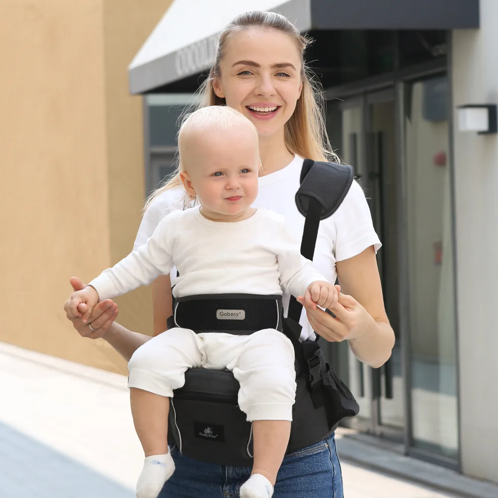 Portabebés ergonómico portátil para bebé, asiento de cadera para niño, taburete de cintura, cabestrillo frontal, portabebés para bebé