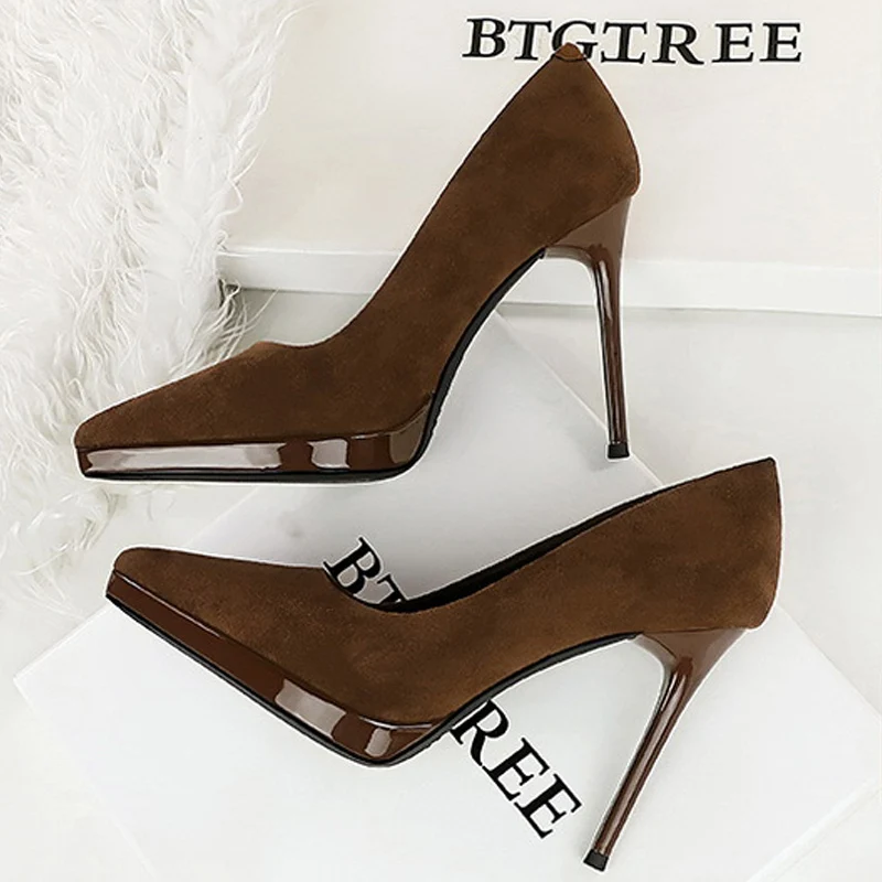 BIGTREE, zapatos De tacón con plataforma y punta estrecha para primavera extrema, tacones finos a la moda para Mujer, zapatos elegantes De boda para Mujer, Zapatillas De Mujer