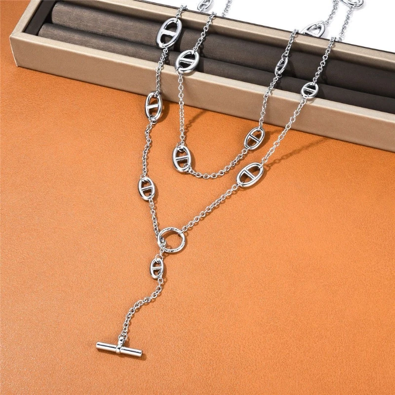Collar de Acero Inoxidable para Parejas, Venta Caliente 2026, Pulsera Multifuncional de Moda con Múltiples Capas, Mismo Estilo para Hombre y Mujer