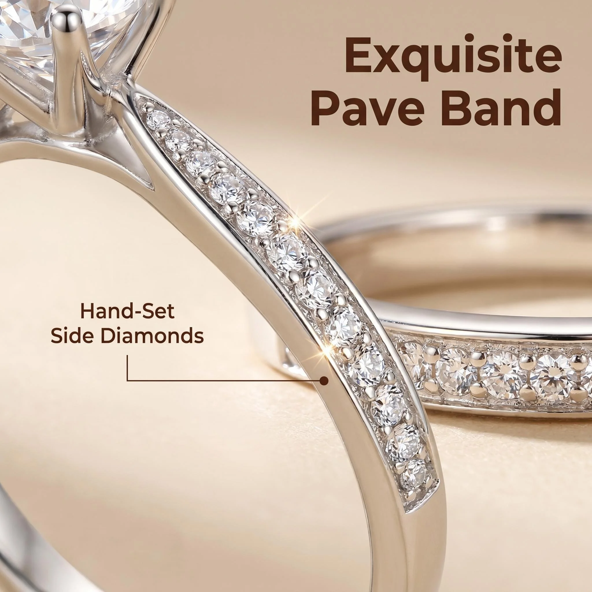 Anillo de Plata de Ley 925 con Moissanita D VVS1 de 1 Quilate para Mujer, Anillo de Compromiso, Boda, Joyería Sencilla, Regalos de Cumpleaños, Moda, Alta Calidad