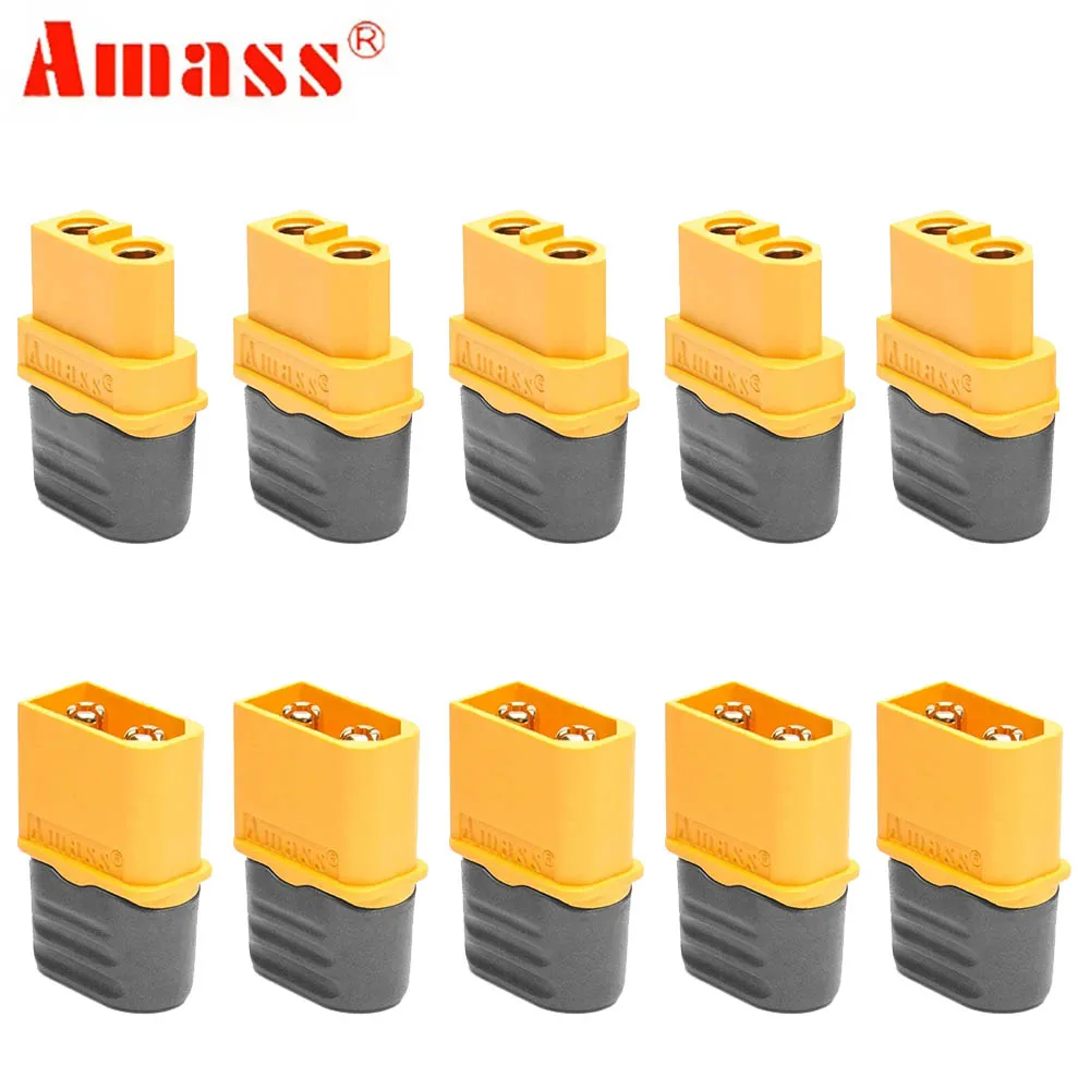 10 Conectores de Bala Amass XT30 XT30U XT60 XT60H UH60 XT90 para Batería Lipo de Dron de Carreras FPV y Cuadricóptero RC