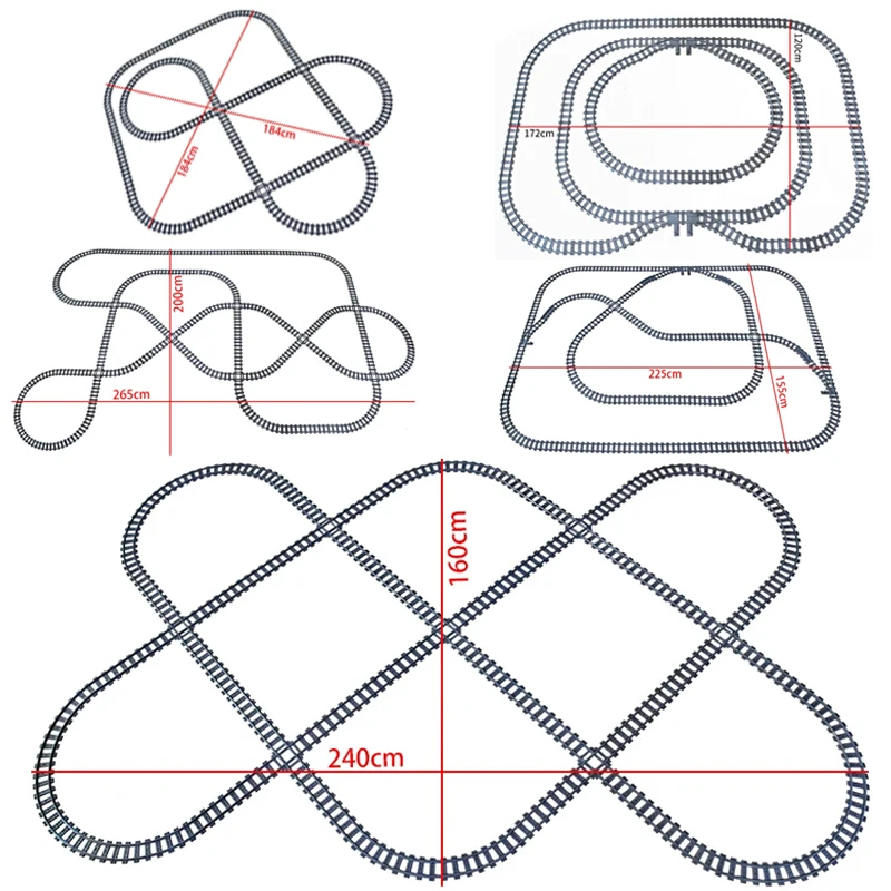 Trenes de alta tecnología urbanos, vías flexibles, rieles rectos y curvos bifurcados, conmutador de cruces, bloques de construcción, juguetes creativos para niños