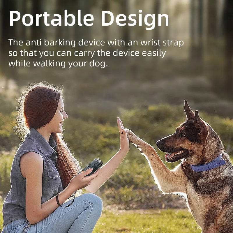 ROJECO 2 en 1 dispositivo de entrenamiento y antiladridos repelente ultrasónico de perros con linterna parada de ataque repelente recargable para perros