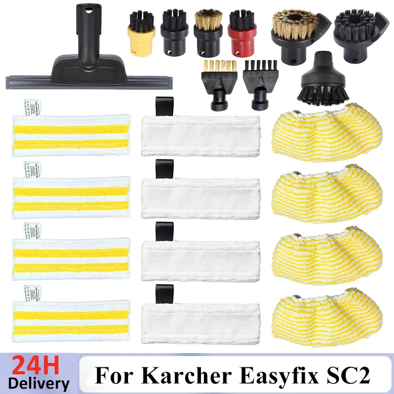Para Karcher Easyfix SC2 SC3 SC4 SC5 aspiradora almohadilla de limpieza de microfibra cubierta mopa de vapor cabezal de cepillo piezas de boquilla potentes
