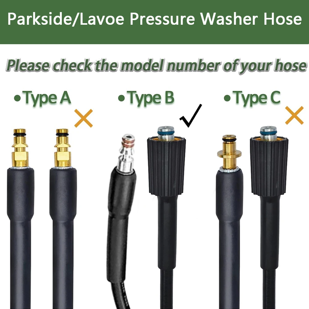 Manguera de alta presión para lavado Parkside PHD, accesorios de lavado de coche, Conector de pistola de lavado, manguera rápida