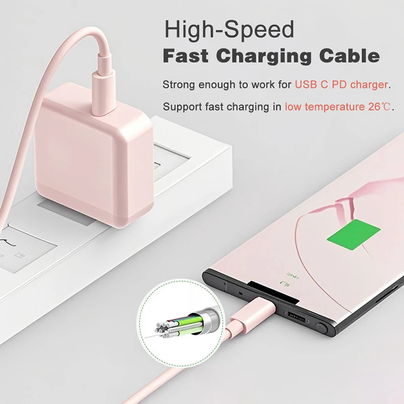 Cable PD 60W tipo C a tipo C para IPhone 15 16 carga rápida para Samsung Xiaomi Huawei tipo C accesorios de datos para teléfono 1M 2M