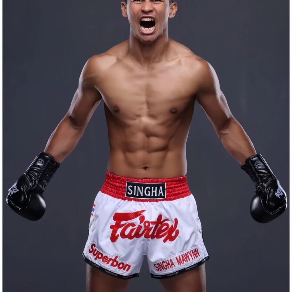 Muay Thai-Fairtex Unisex Boxeo MMA Entrenamiento Gimnasio Pantalones Kickboxing Fight Deporte Fitness Pantalones para Adultos