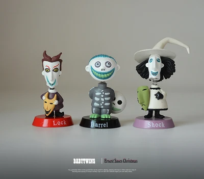 Pesadilla antes de Navidad Jack Jack Skellington / Freddy Krueger Bobble Head Doll PVC colección de figuras de acción juguete